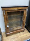 A Victorian walnut pier cabinet, width 80cm, depth 28cm, height 105cm