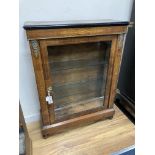 A Victorian walnut pier cabinet, width 80cm, depth 28cm, height 105cm