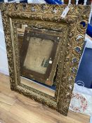 A giltwood and gesso wall mirror, width 84cm height 110cm