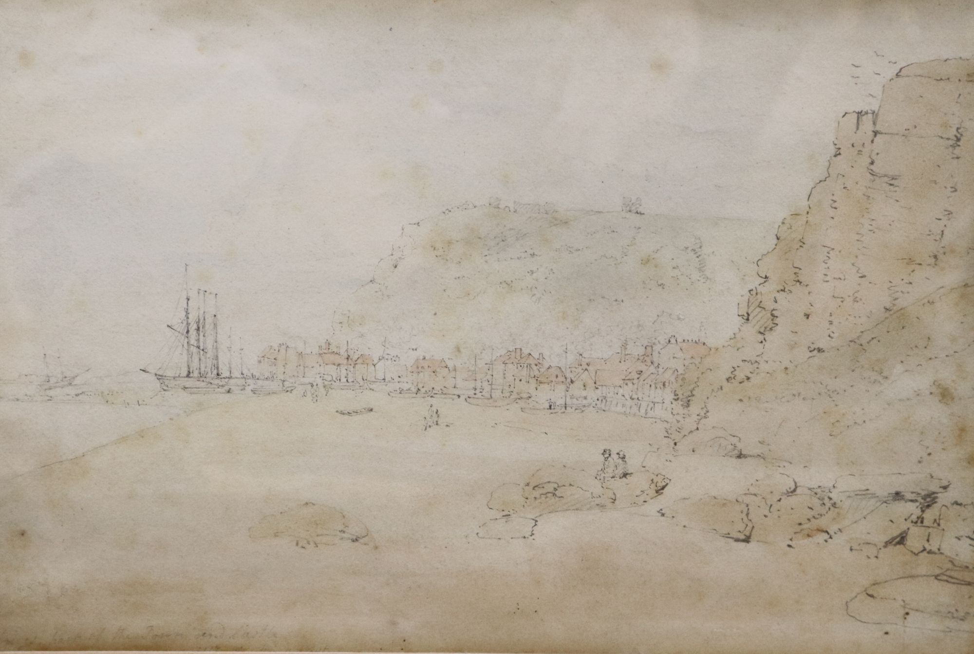 J* Roger (19th century), Hastings sea front with shipping and another of York, signed and inscribed, - Image 3 of 3