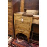 A George III inlaid mahogany enclosed washstand, width 46cm, depth 46cm, height 88cm