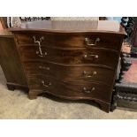 A George III mahogany serpentine chest of drawers, width 97cm, depth 53cm, height 88cm