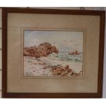 Horace Geary, watercolour, Coastal scene, 22 x 28cm