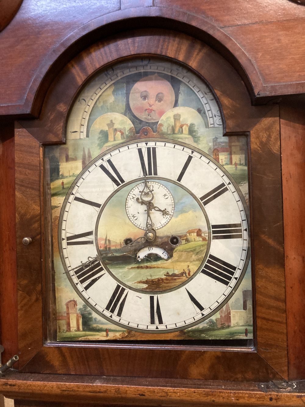 A mid 19th century mahogany North Country eight day longcase clock, height 228cm - Image 2 of 5