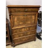 An early 19th century Swedish secretaire à abattant, width 105cm depth 50cm height 148cm