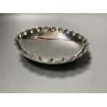 An Edwardian silver shallow bowl, with wavy rim, Alstons' & Hallam, London, 1901, 21.3cm, 10.5oz.