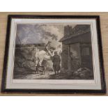 William Ward after George Morland, mezzotint, 'The Turnpike Gate', published June 1806 by James