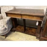A 19th century Continental oak side table, width 89cm depth 46cm height 73cm
