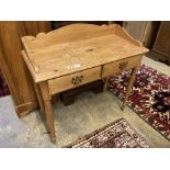 A Victorian style pine washstand, width 91cm depth 42cm height 90cm