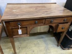 A kneehole dressing table, width 95cm depth 56cm height 76cm