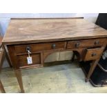 A kneehole dressing table, width 95cm depth 56cm height 76cm