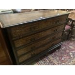 An 18th century Dutch marquetry inlaid walnut chest, width 136cm depth 56cm height 101cm