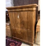 A French walnut secretaire à abbatant, width 109cm depth 51cm height 148cm