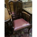 A set of eight mahogany dining chairs