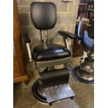 A vintage barber's chair