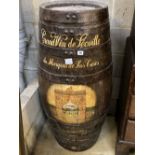 A "Grand Vin de Leoville" wine cask barrel, height 112cm