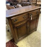 A small 18th century style oak dresser base, width 100cm depth 46cm height 92cm