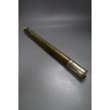 A Victorian brass two draw telescope, by Ross of London, number 214181, height 44cm enclosed