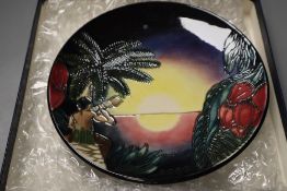 A Moorcroft 2000 year plate, ''Birth of Light'', designed by Nicola Slaney and Wendy Mason,