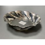 A George V early 18th century style angled fluted shallow bowl, William Hutton & Sons, Sheffield,