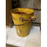 A pair of vintage painted fire buckets, diameter 27cm