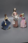 Two Royal Doulton figures and one Lladro figure (3)CONDITION: Model GL-30Serial No