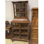 A late Edwardian mahogany china display cabinet, width 77cm depth 44cm height 170cm