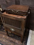 A George III mahogany night table, width 50cm depth 44cm height 77cm