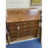 An 18th century walnut bureau, width 91cm depth 50cm height 99cmCONDITION: General small scuffs