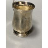 An early George III silver baluster shaped mug, William Cripps, London, 1760, 10.7cm, 6oz.CONDITION: