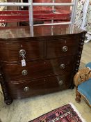 A 19th century mahogany bowfront chest of drawers, width 97cm depth 46cm height 84cm