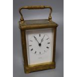 A Grohe of Paris carriage clock, two-train movement signed, with a key, 12.5cm