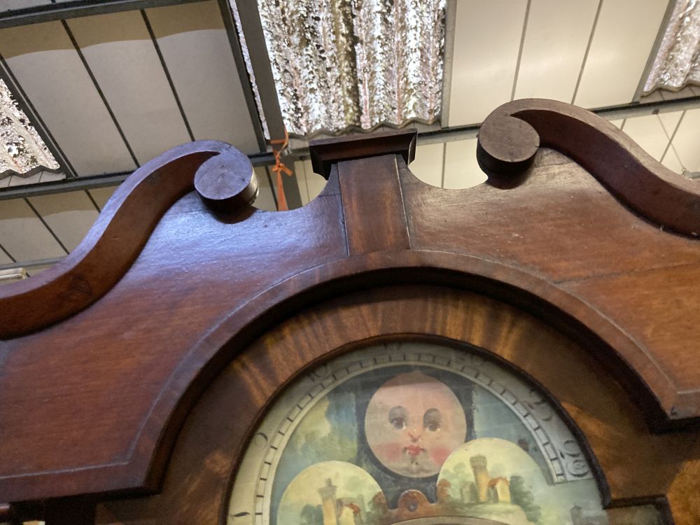 A mid 19th century mahogany North Country eight day longcase clock, height 228cm - Image 5 of 5