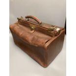 A brown leather Army & Navy Gladstone bag, width 41cm height 29cm