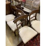A set of six William IV mahogany dining chairs