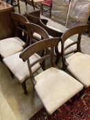 A set of six William IV mahogany dining chairs