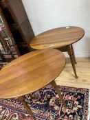 A pair of Leopold Stickley side tables, width 65cm depth 49cm height 58cm