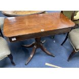 A George III mahogany side table (altered), width 92cm depth 45cm height 72cm