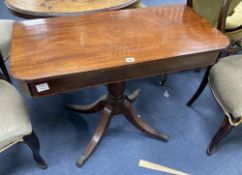 A George III mahogany side table (altered), width 92cm depth 45cm height 72cm