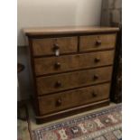 A Victorian mahogany chest of drawers, width 112cm depth 56cm height 114cm