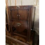 A George III mahogany tray top commode, width 50cm depth 44cm height 76cm