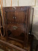 A George III mahogany tray top commode, width 50cm depth 44cm height 76cm