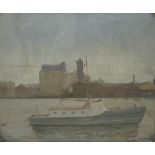 Harry Parr (1882-c 1996), 'The Thames, Chelsea', signed, oil on board, Chelsea Art Society label