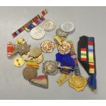 A quantity of mixed badges and medallions