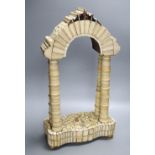 An ivory and tortoiseshell Prison of War temple, height 51cm