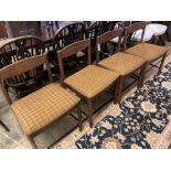 A set of four mid century Macintosh teak dining chairs, model 4003