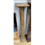 A 19th century fluted pine pillar, height 123cm
