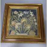 A 19th century petit point floral panel