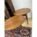 A pair of Leopold Stickley cherrywood side tables, width 65cm depth 49cm height 58cm