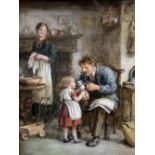 Joseph Clark (1834-1926), watercolour, 'A Willing Hand', signed and dated 1913, 23 x 17cm